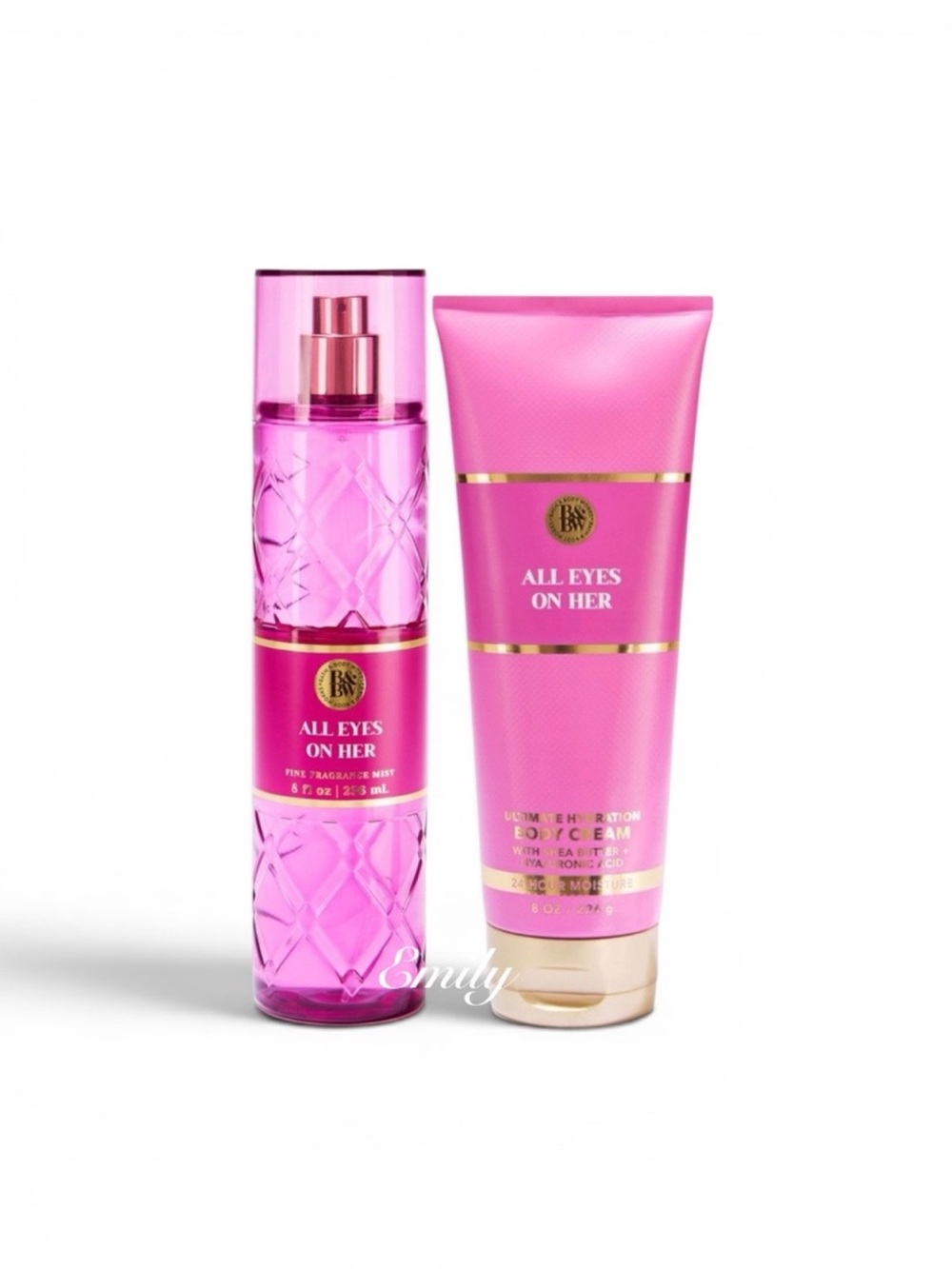 Bath & Body Works ALL EYES ON HER Luxe fragrance mist & body cream set